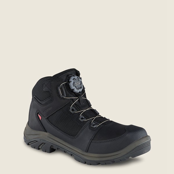 Red Wing Hiking Boots Black/Grey - Red Wing Mens Trades - 5-inch Waterproof Safety Toe - MJIBU-8219